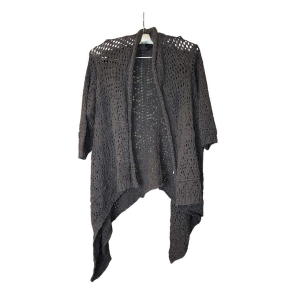Calvin Klein Crocheted Boho Short Sleeved Open Cardigan XL Coverup